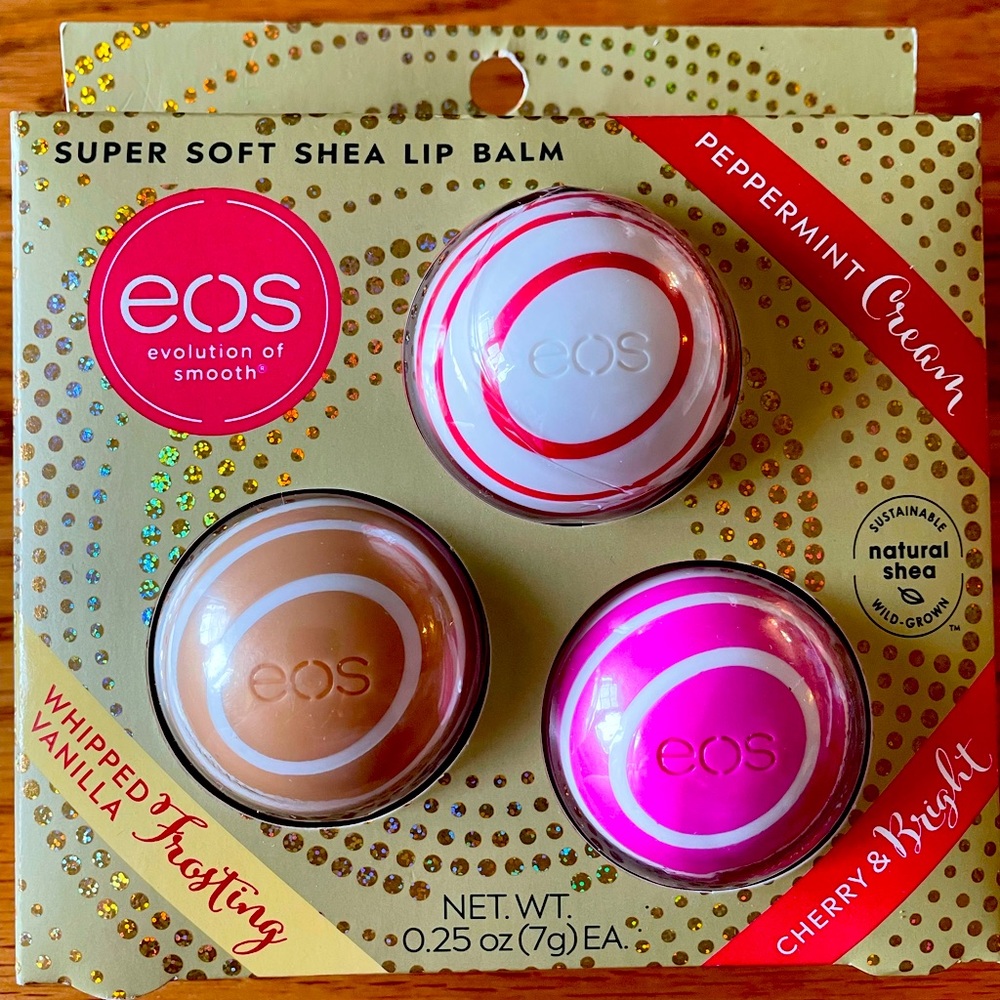 EOS lip balms Holiday Collection
